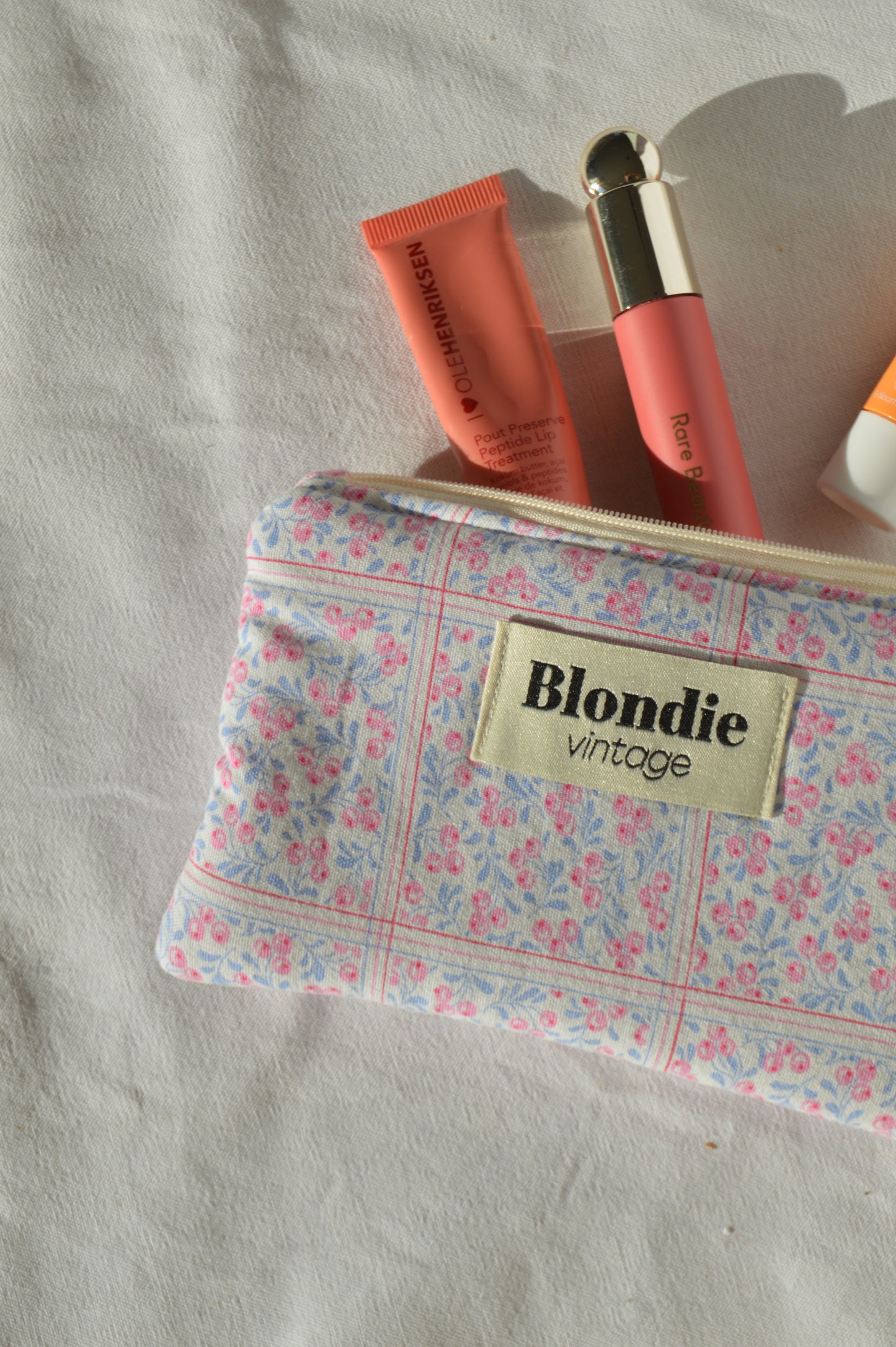 Mini pochette, portefeuille, fabriqué à partir de taie de tissus vintage mode durable mode responsable fabriqué à la main