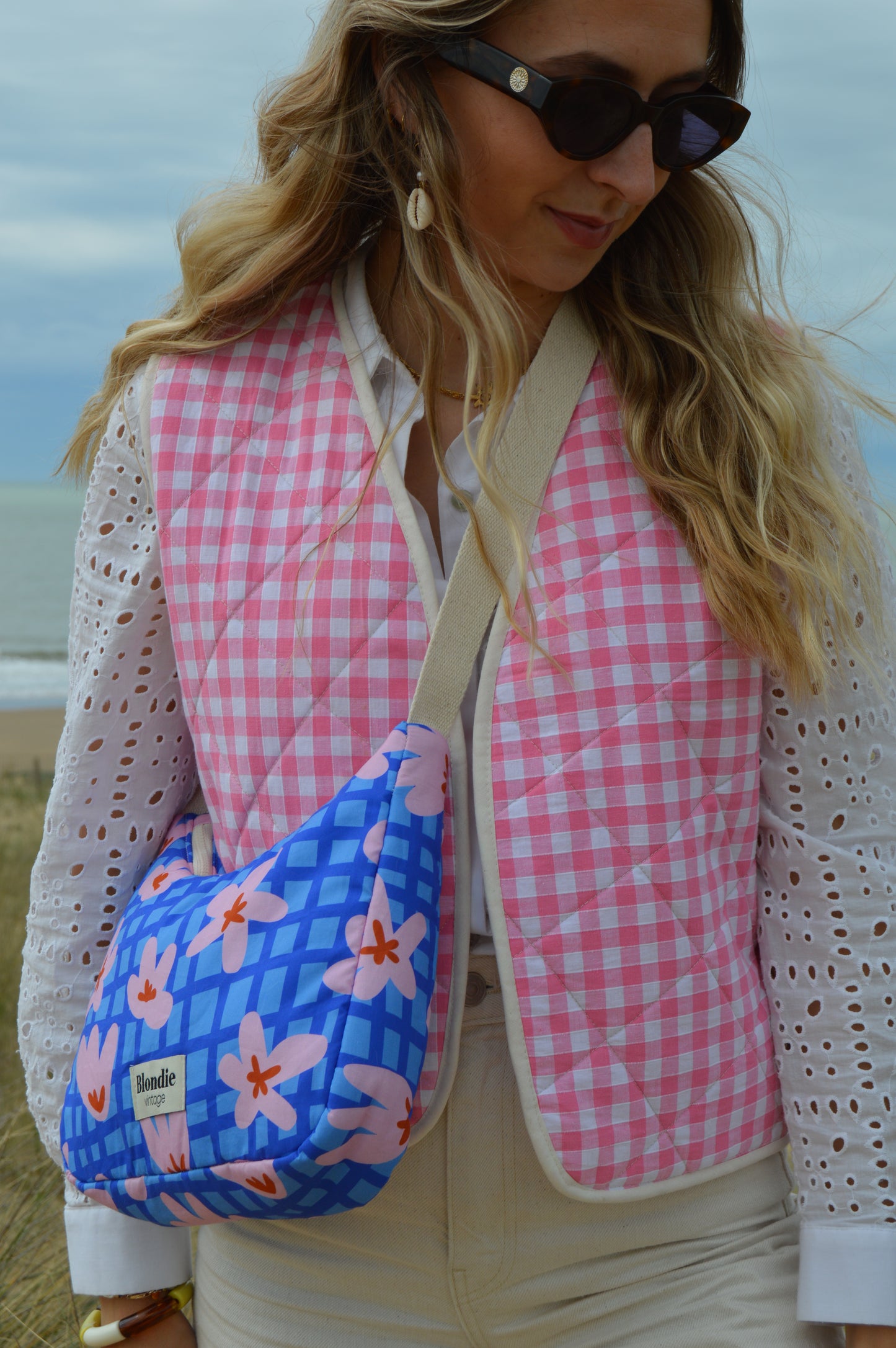 Sac upcyclé à partir de tissus vintage fabriqué à la main