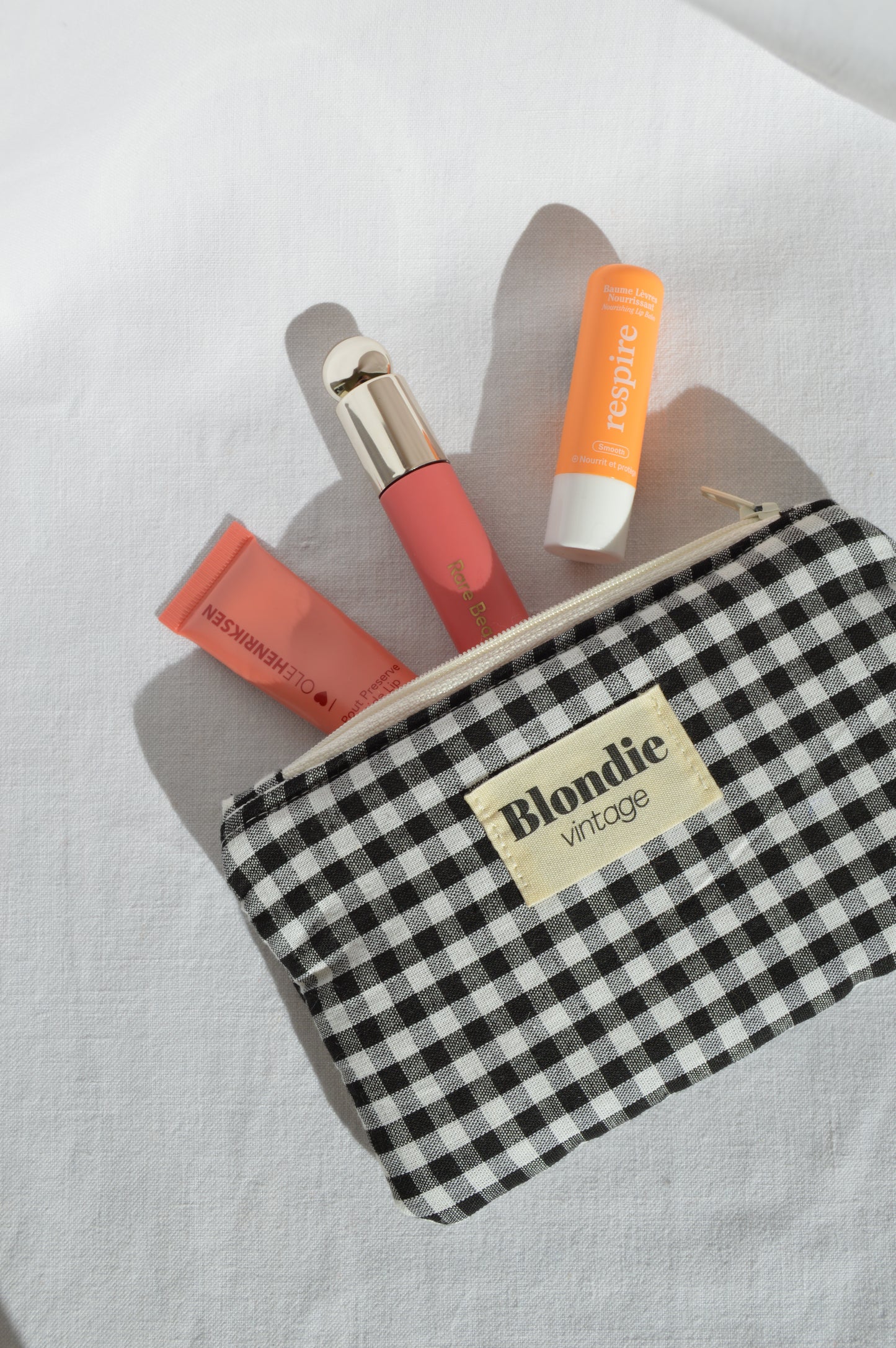 Mini pochette vichy noir