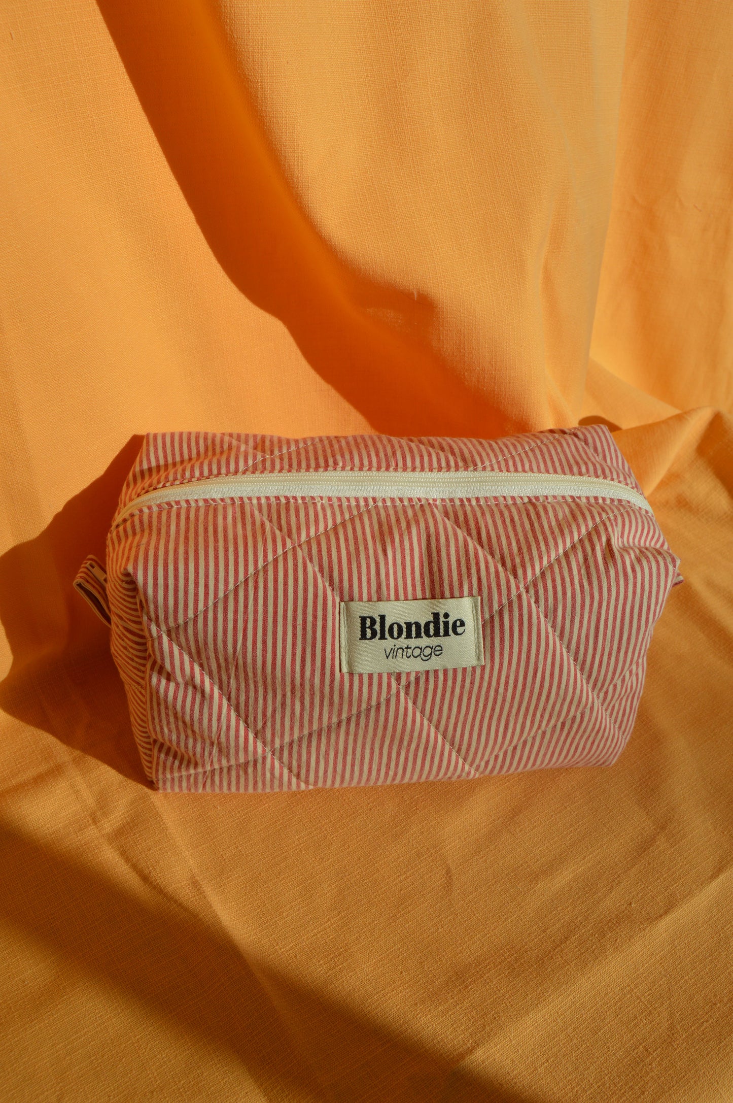 Trousse de toilette rayé rouge