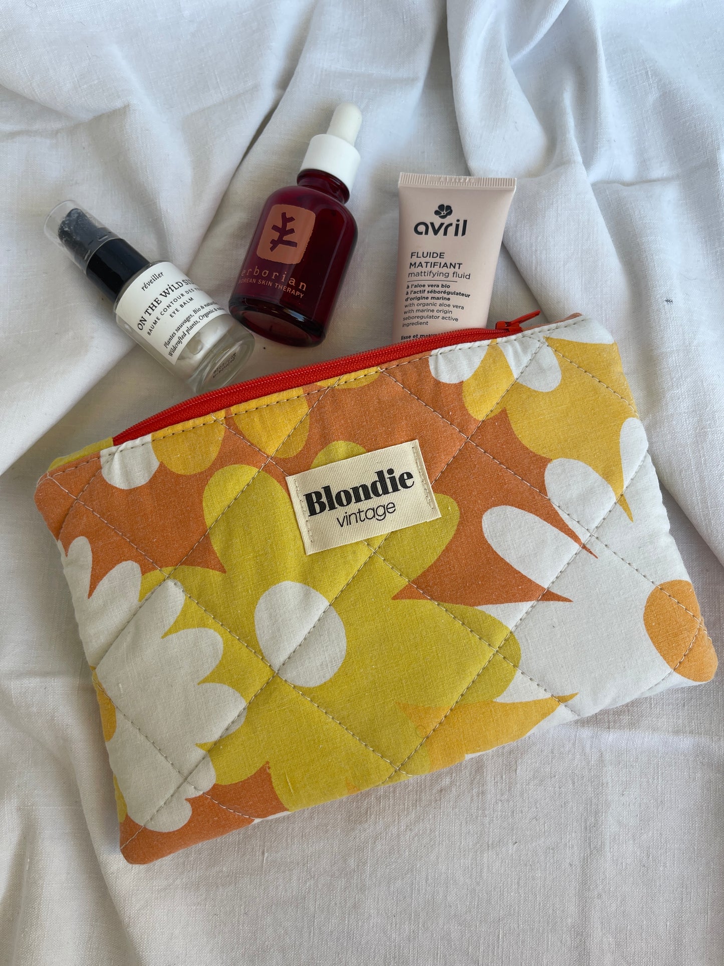 Moyenne pochette à fleurs vintage
