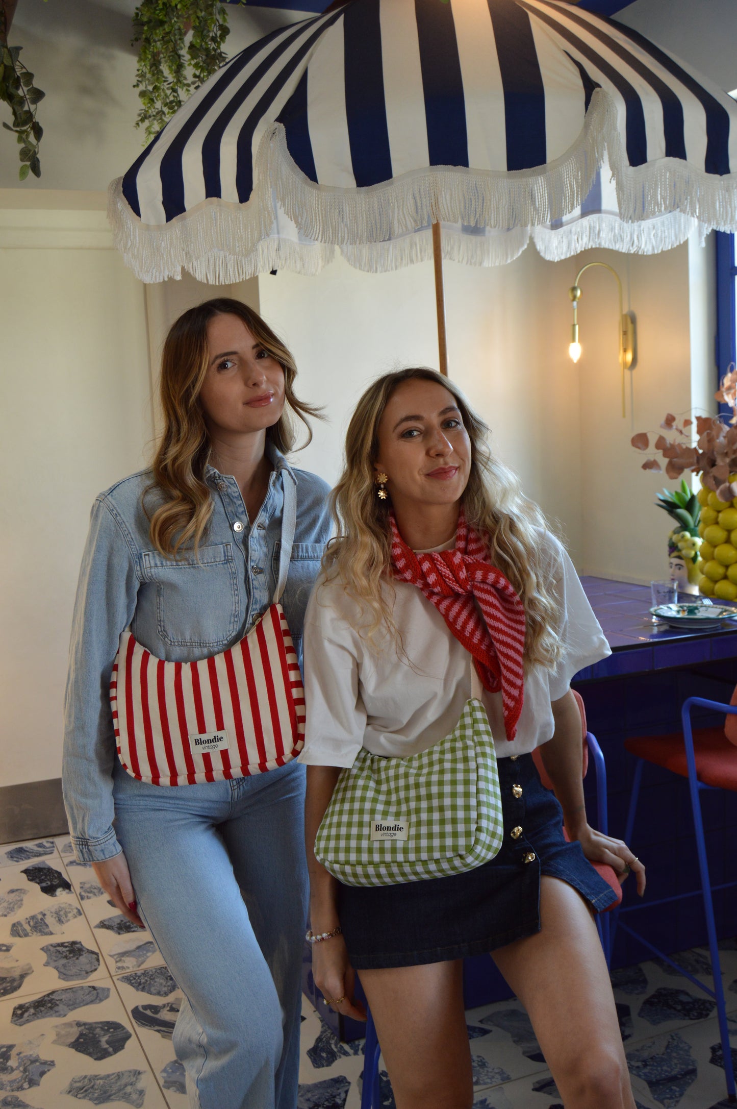 Sac crossbody vichy vert fabriqué à partir de tissus vintage mode durable mode responsable fabriqué à la main 
