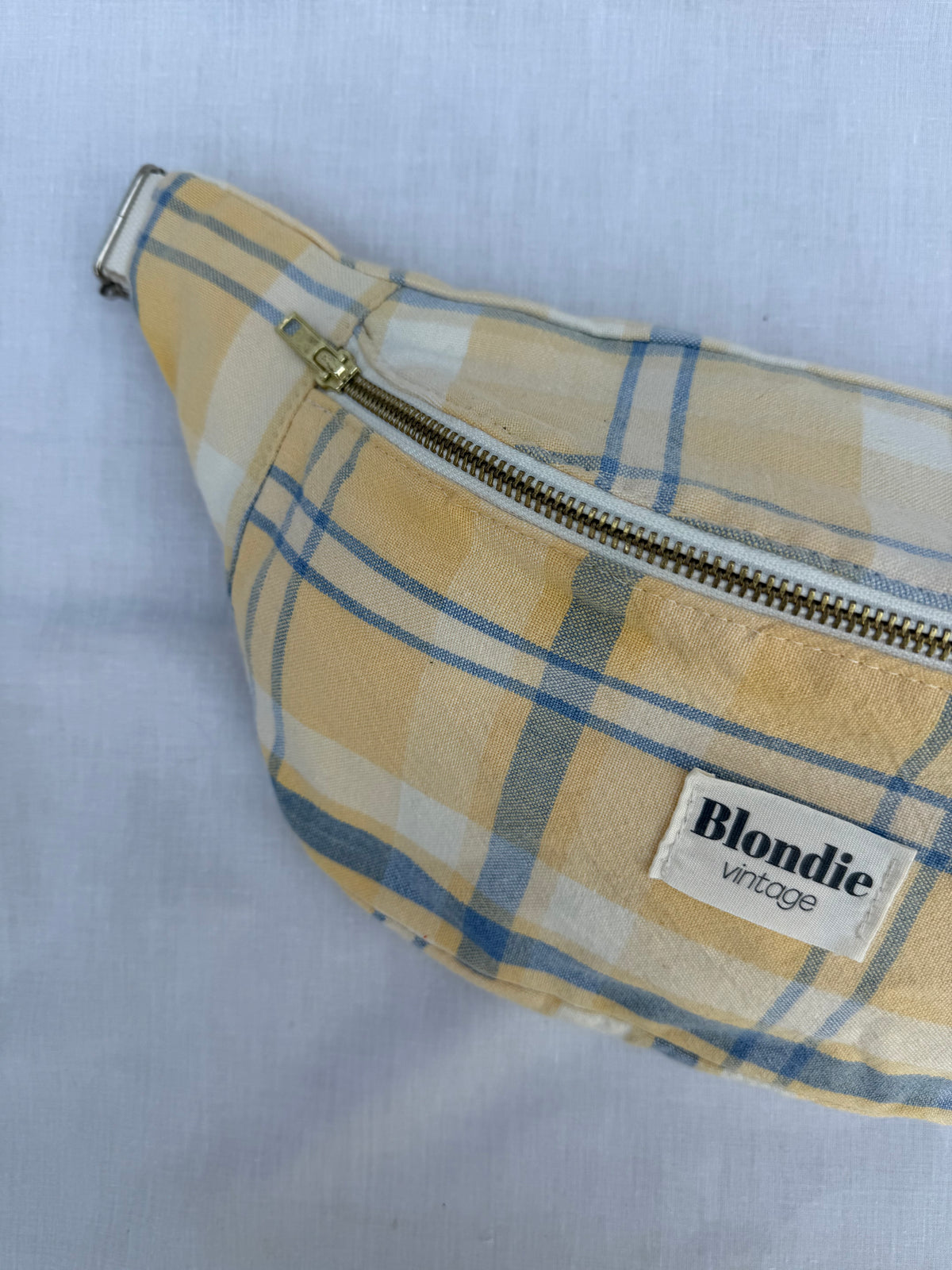 Sac banane carreaux jaune