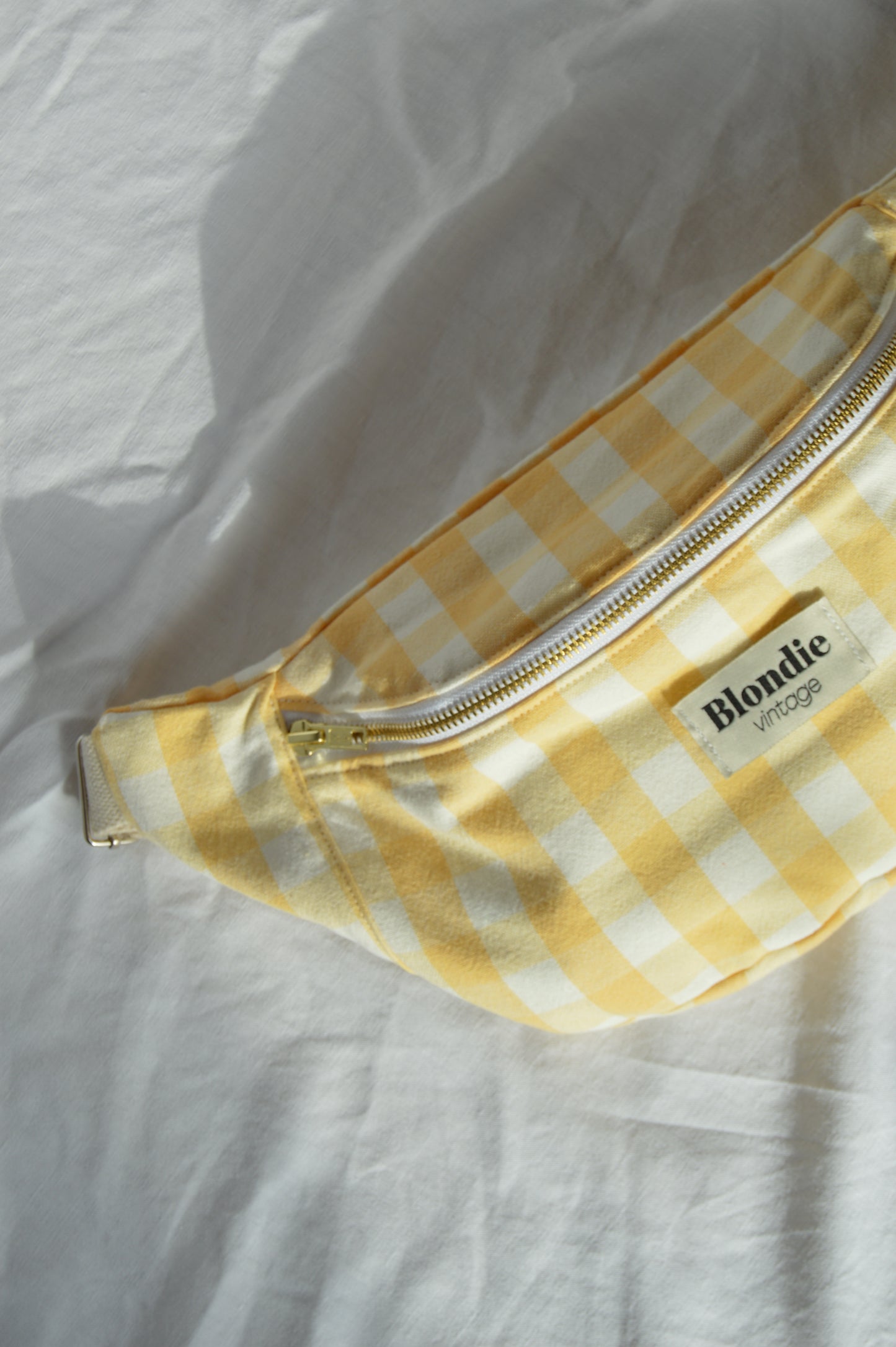 Sac banane vichy jaune