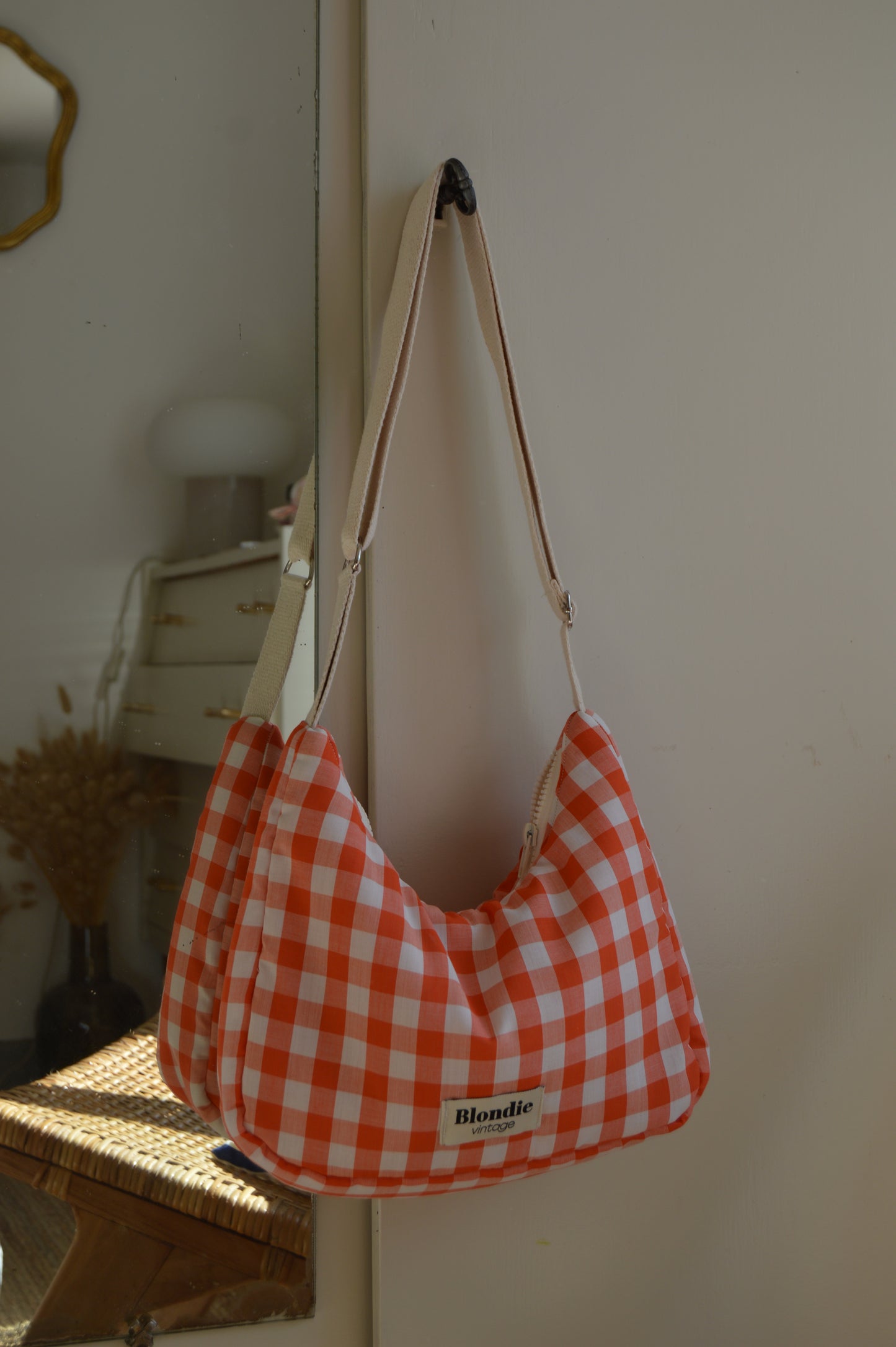 Sac crossbody vichy orange