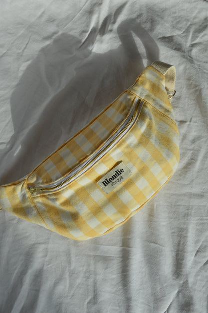 Sac banane vichy jaune