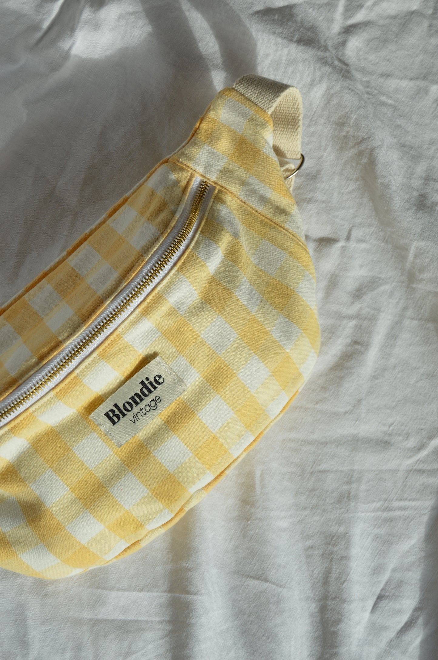 Sac banane vichy jaune