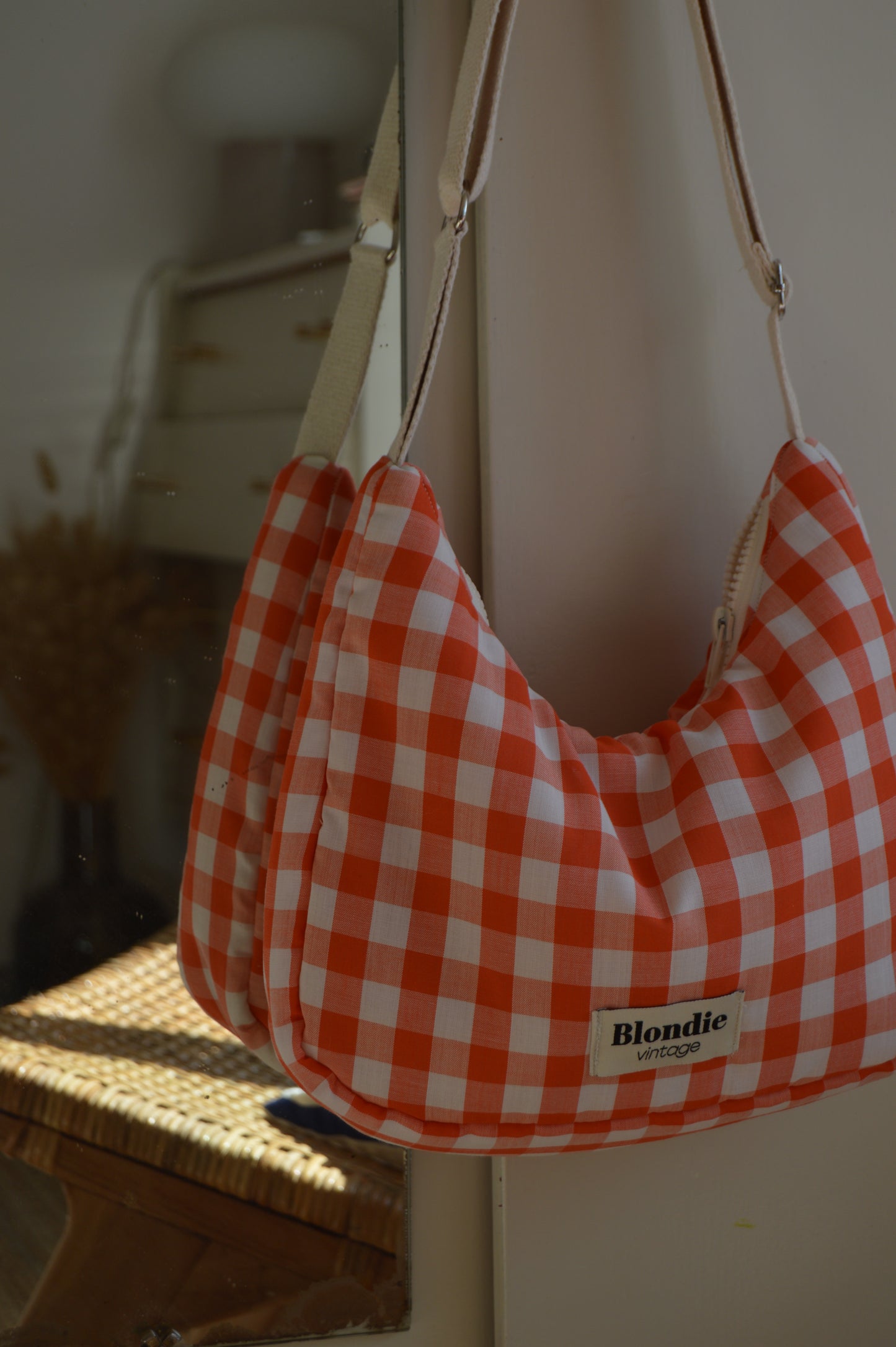 Sac crossbody vichy orange