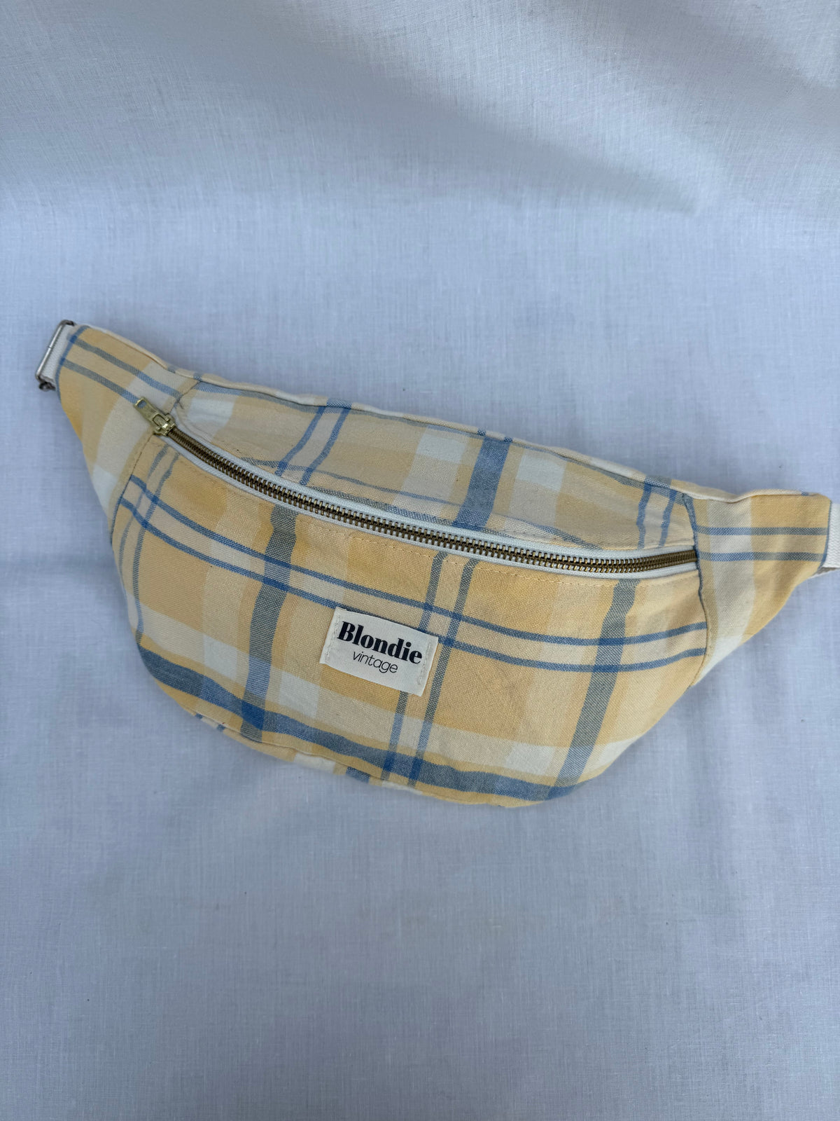 Sac banane carreaux jaune