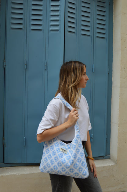 Sac Boho motif bleu