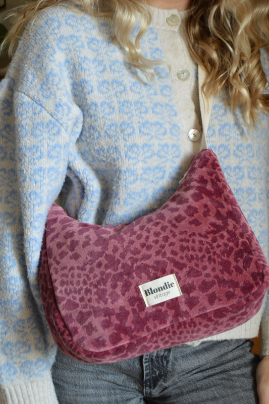 Sac upcyclé léopard fait à la main en France