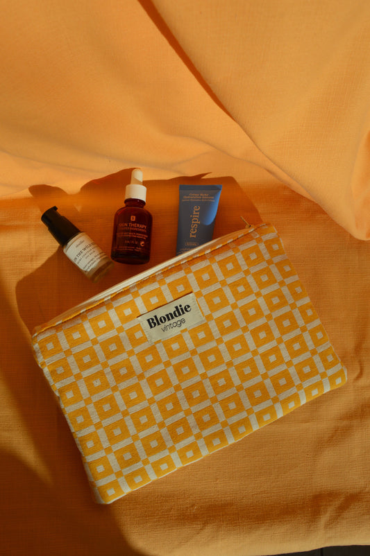 Grande Pochette carreaux jaune