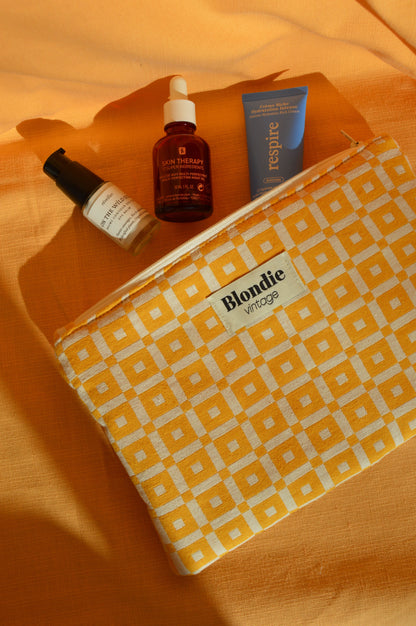 Grande Pochette carreaux jaune
