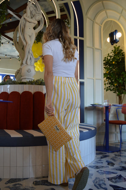 Pantalon rayé jaune XS