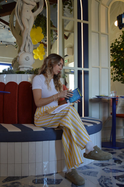 Pantalon rayé jaune XS