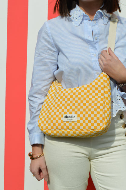 Sac crossbody damier jaune