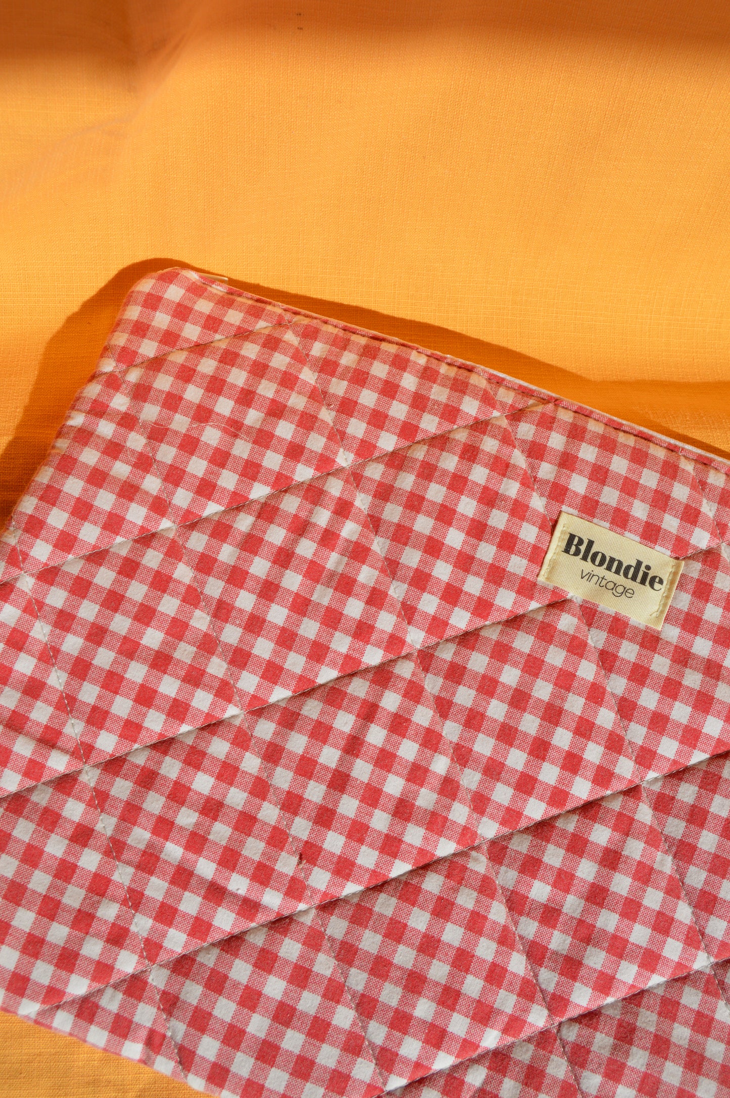 Housse d'ordinateur 15/16" vichy rouge