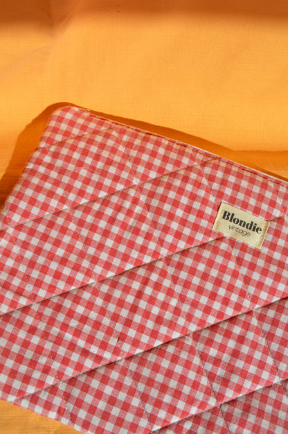 Housse d'ordinateur 15/16" vichy rouge
