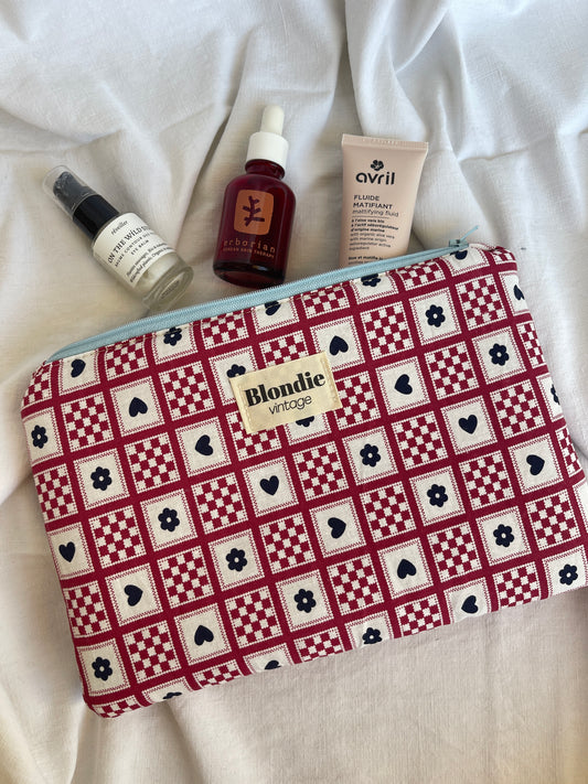 Grande Pochette à carreaux rouge