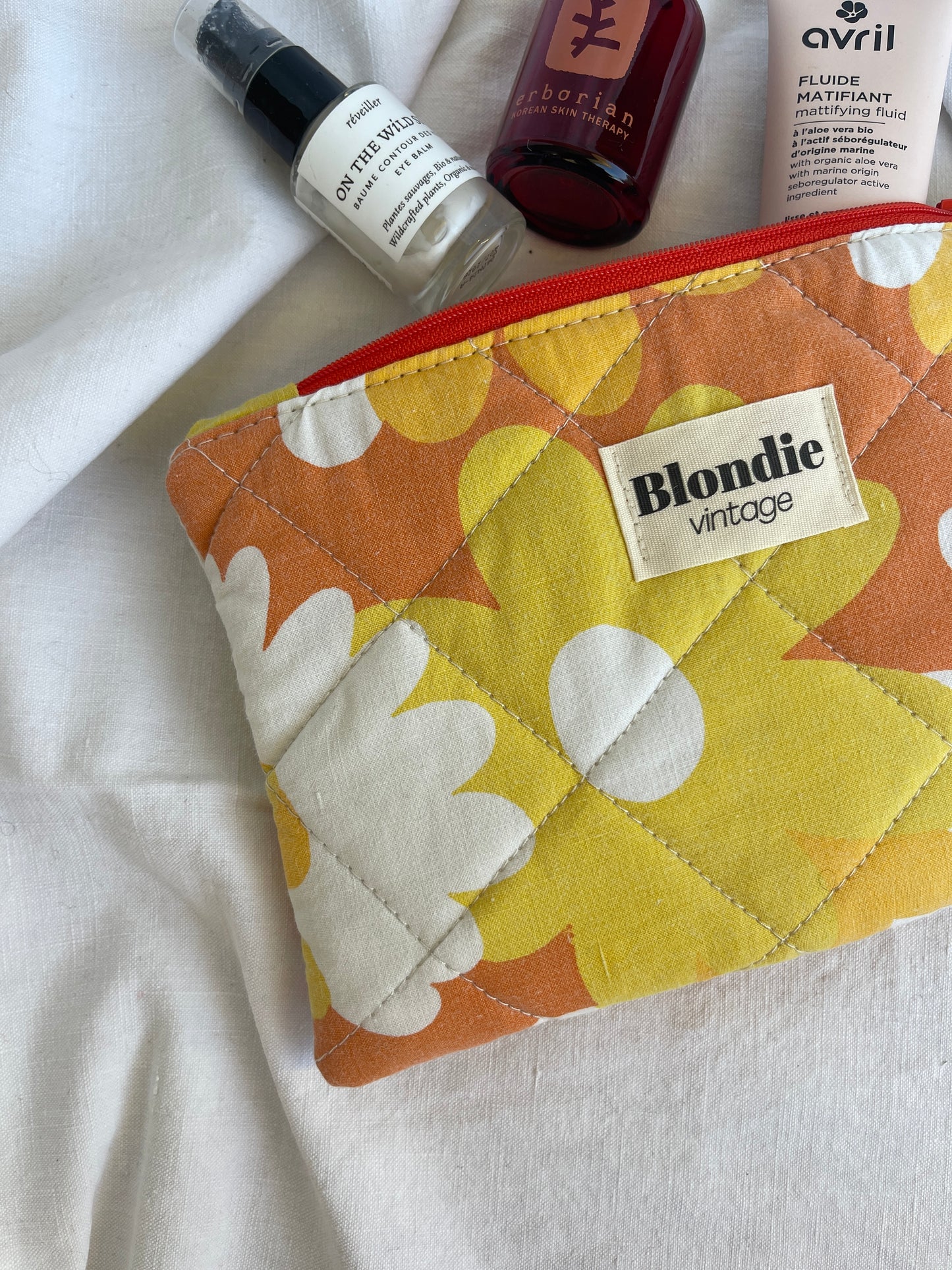 Moyenne pochette à fleurs vintage