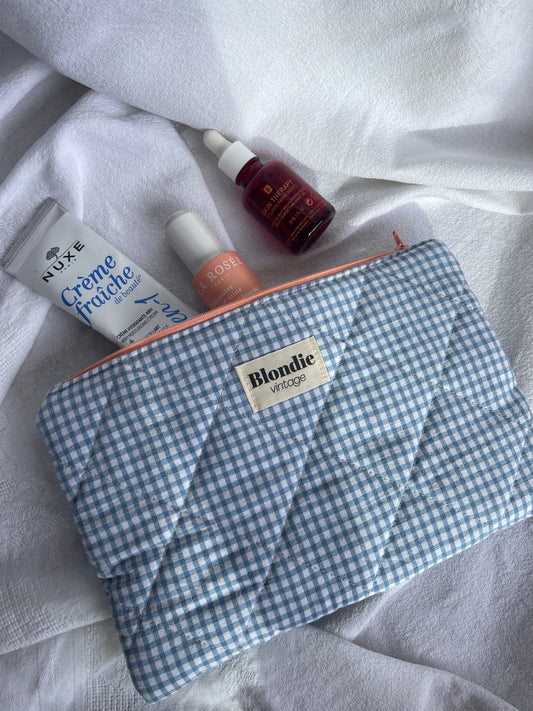 Moyenne pochette vichy bleu